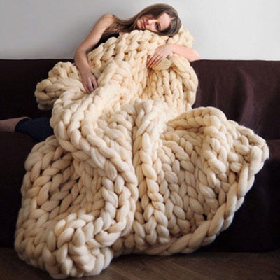Hand-knitted Chunky Blanket