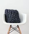 Hand-Knit Chunky Pillow