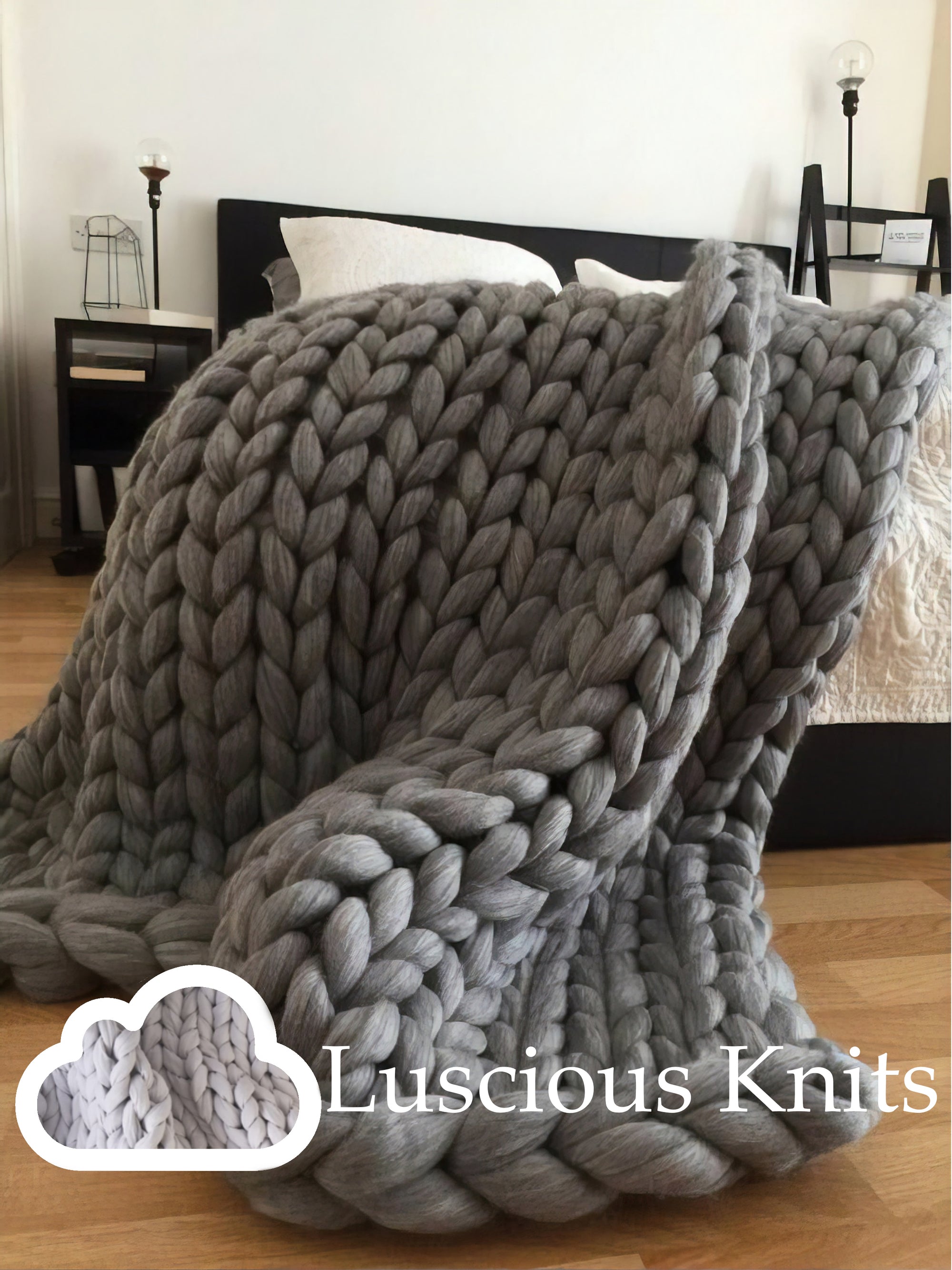 Hand-knitted Chunky Blanket