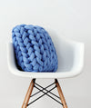 Hand-Knit Chunky Pillow