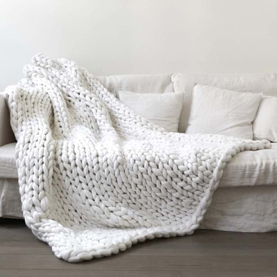 Hand-knitted Chunky Blanket